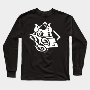 Genshin Impact Thoma Emblem - White Long Sleeve T-Shirt